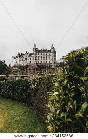 View Of Dunrobin Castle In Golspie, Scotland.