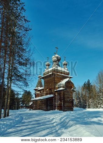 Russian Traditional Wooden Church
