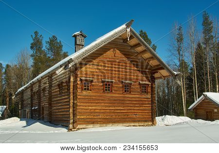 Russian Traditional Wooden Peasant House
