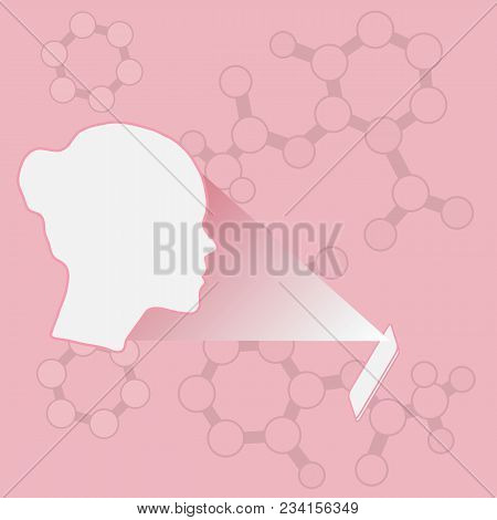 Illustration Of Recognition Of Female Face By Phone. Biometric Verification And Identification. New 