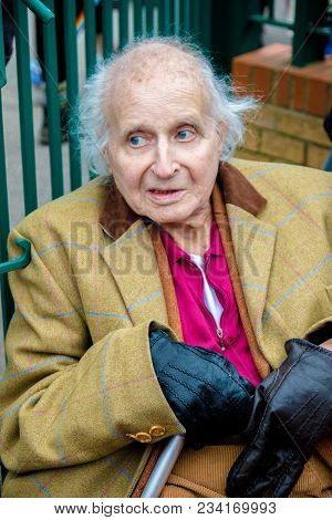 Aldermaston, United Kingdom, 1st April 2018:- Walter Wolfgang Aged 94 Outside The Main Gate Of The A