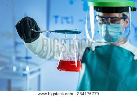 Cryonics. Scientist Working With Biological Samples