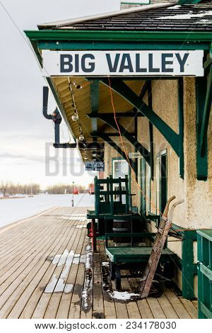 Historic Train Station, Big Valley, Alberta, Caanda