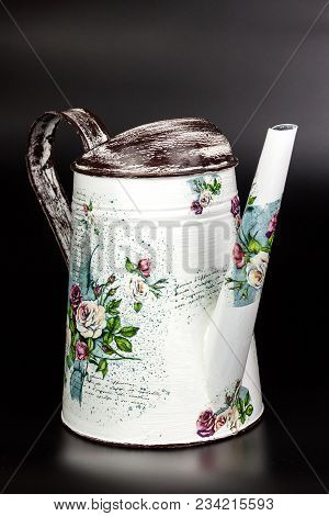 Brno, Czech Republic - 2 April, 2018: Products Made By Decoupage Technique. Decoupage Is A Technique