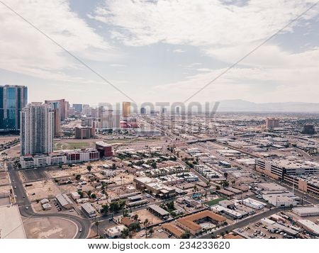 Las Vegas, Nevada, Usa - November 16, 2011: Looking Up At The 1,149 Ft Tall Stratosphere Tower Locat