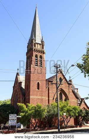 Narrandera, Australia - March 13, 2018:  St John Uniting Church Opened In 1908 And Was Built In Fede