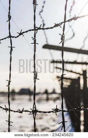 Lublin, Poland - January 17, 2018: Majdanek Concentration Camp In Lublin, Poland