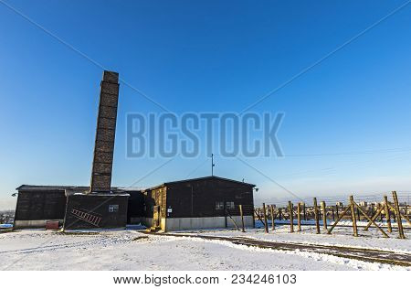 Lublin, Poland - January 17, 2018: Crematorium Of Majdanek Concentration Camp In Lublin, Poland