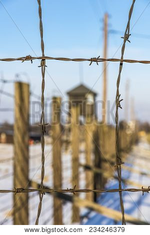 Lublin, Poland - January 17, 2018: Majdanek Concentration Camp In Lublin, Poland