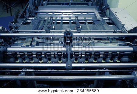 Vacuum Source Tray Of Industrial Printing Press.