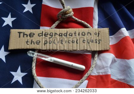 The scandal about poisoning of former spy Sergei Skripal. Concept.USA and British Flag background. April 1, 2018 in Kiev,Ukraine