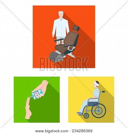 Medicine And Treatment Flat Icons In Set Collection For Design.hospital And Equipment Vector Symbol 
