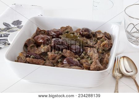 Beef With Beer And Dates - A Tasty And Unusual Winter Stew, Made With Medjool Dates, Capers, Stout A