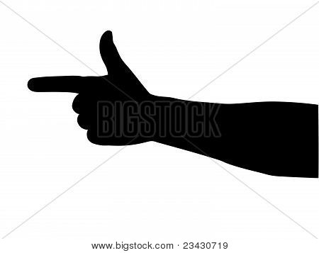 รูปเงาดำของมือ