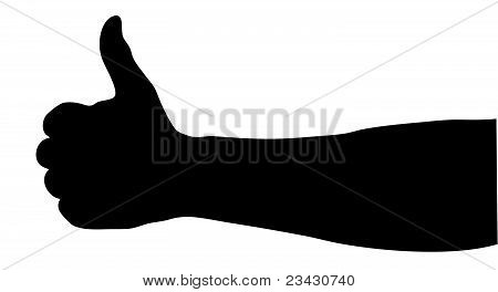 รูปเงาดำของมือ
