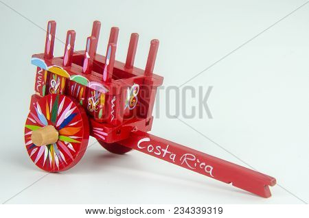Traditional Decorated Wagon Or Carreta Of Costa Rica