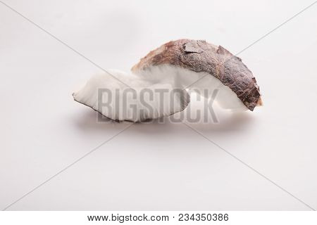 Coconut Pieces Isolated On A White Background. Fruit, Food, Tasty Concept. Nutritious Exotic Nuts.