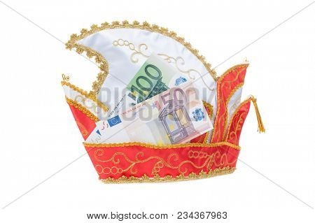 Carnival prince hat isolated on white background