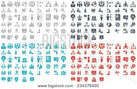 Filled Management Icons For Websites And Applications