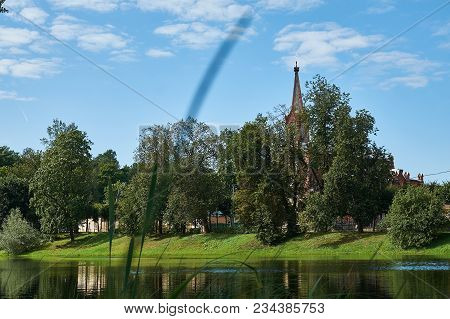 Old Lutheran Church Of Resurrection In Town Of Pushkin, Center Of Parish Of The Evangelic Lutheran C