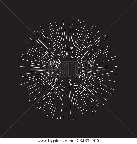 Rays Element. Abstract Circular Geometric Shape Eps