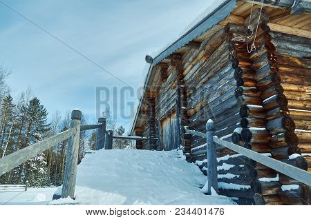 Russian Traditional Wooden Peasant House