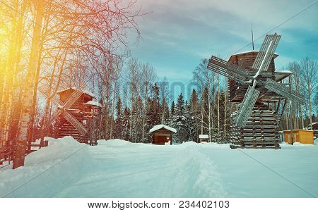 Russian Traditional Wooden Mill