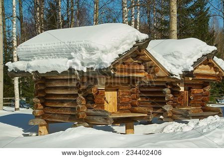 Russian Traditional Wooden Peasant House