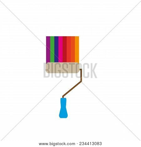 Paint Roller White Background. Vector Illustration. Eps 10