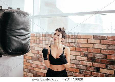 Upset Beautiful Woman Had Done Mistakes In Boxing.defeated Boxer. Being Bad At Boxing