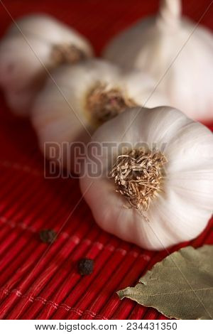 On The Table, Seasonings: Garlic, Black Pepper Peas And Bay Leaf