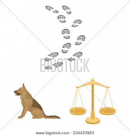 Prison And The Criminalcartoon Icons In Set Collection For Design.prison And Attributes Vector Symbo