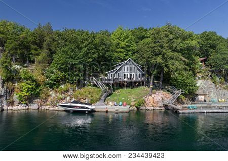 A Lake With Thousand Islands In Gananoque (canada)