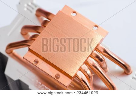 Concept Of Air Cooling Of The Central Processor Of A Computer Aluminum Radiator With Copper Heat Pip
