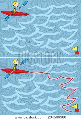 Easy Kayak Maze For Younger Kids With A Solution