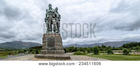 Spean Bridge , Scotland - May 31 2017:: A Memorial Dedicated To The Men Of The British Commando Forc
