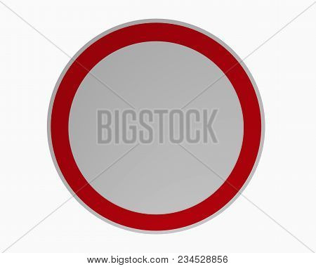 German Road Sign: Prohibition For Vehicles Of All Kinds. 3d Rendering