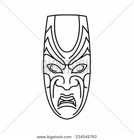 Mask Icon. Outline Mask Vector Icon For Web Design Isolated On White Background