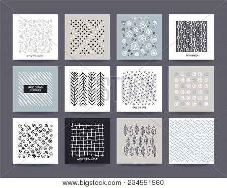 Artistic Square Templates Collection. Suitable For Poster, Art Flyer, Greeting Card, Party Invitatio
