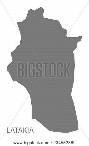Latakia Map Of Syria Grey Illustration Shape