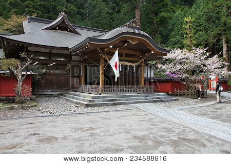 Nikko, Japan - May 5, 2012: People Visit Futarasan Shrine In Nikko, Japan. It Is Part Of A Nikko Une