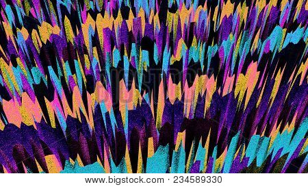 Retro Abstract Background. Colorful Noise. Trendy Wallpaper. Multicolor. Sharp Shapes. Intense. Vibr