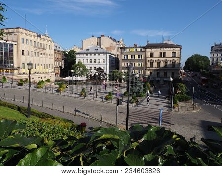 Bielsko-biala, Poland Europe On September 2017: Representative Buildings At Main Square In Historica