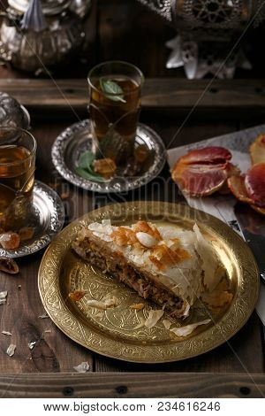 Chicken Crysty Pie, Arabian Style With Tea.
