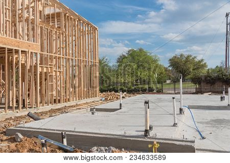 Slab On Grade Foundation Concrete For Timber Frame House In Usa
