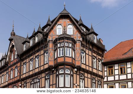 Medieval Half-timbered House In The Center Of The City Wernigerode, Germany