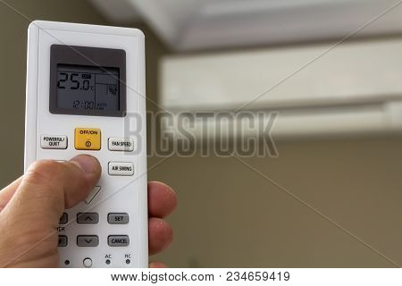 Hand Holdind Control Switch Of Home Air Conditioner