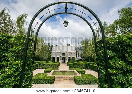 Nakornrachasima / Thailand - October 19, 2014 : Beautiful View With English Garden In The Valley At 