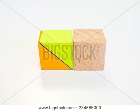 Blocks - Wooden Blocks On White Background