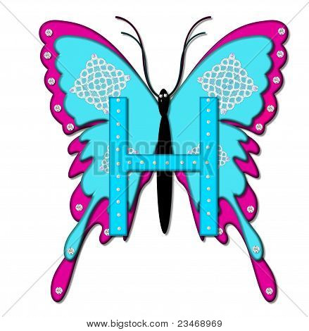 Alpha Bling Butterfly H